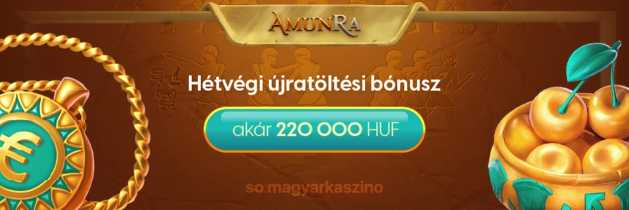 AmunRa Casino hétvégi újratöltési bónusz